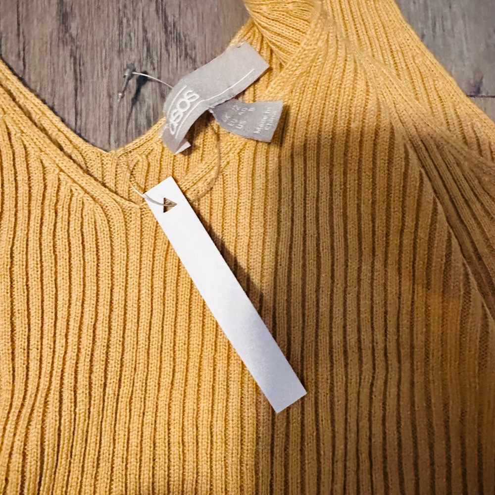ASOS Mustard Ribbed Two-Piece Set - Picture 2 of 3